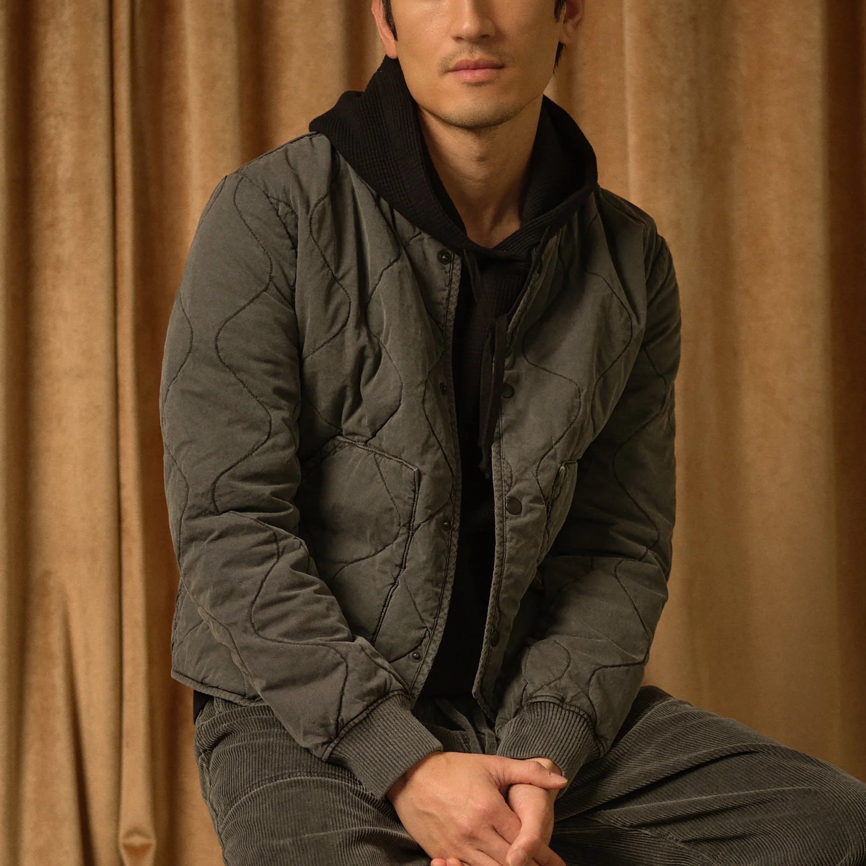 
                          Quilted Bomber Jacket - Black - Save Khaki - STAG Provisions - Outerwear - Coat / Jacket
                        