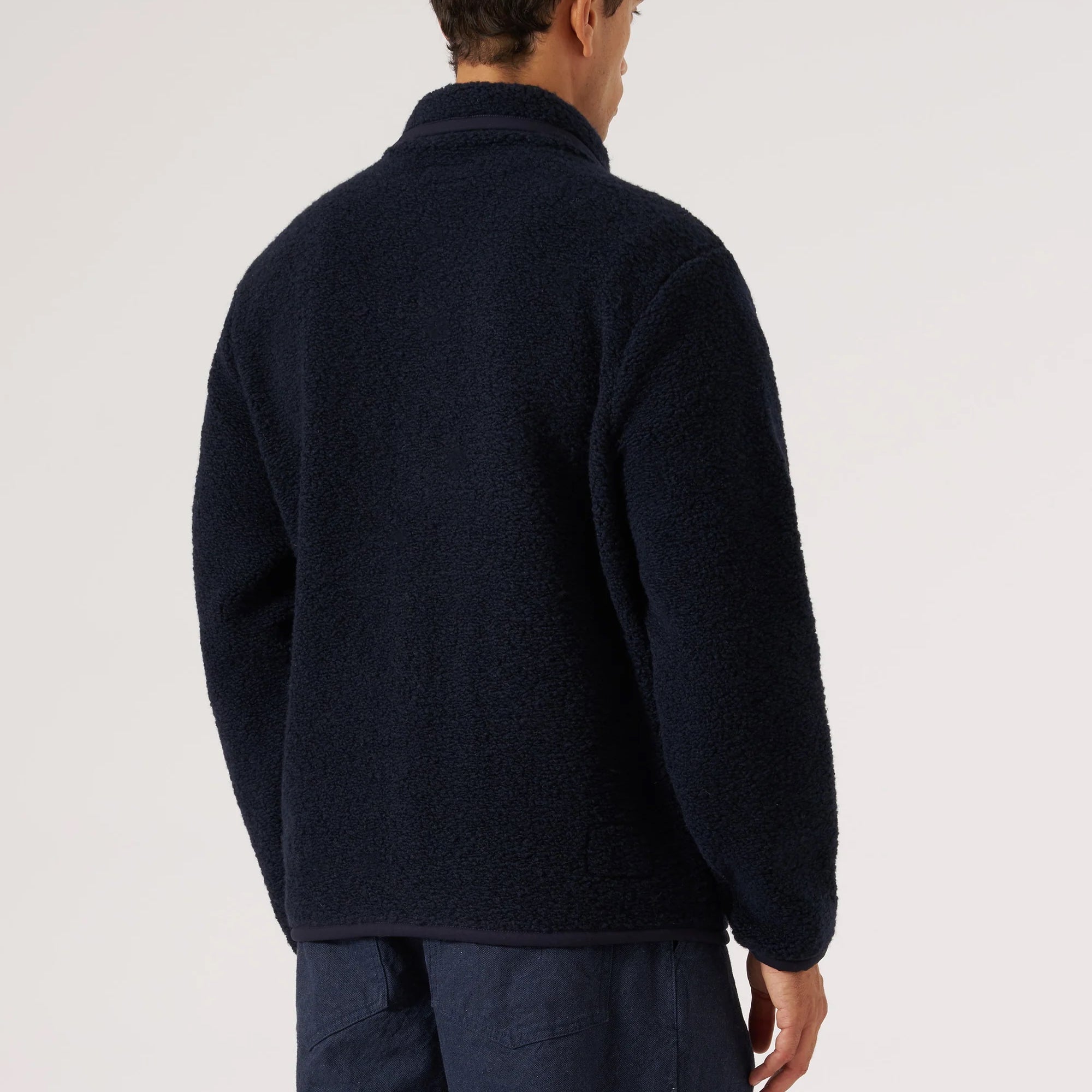 Alvar Fleece Lancaster Jacket - Navy - Universal Works - STAG Provisions - Outerwear - Coat / Jacket