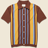 Margate Stripe Cardigan - Brown/Multi - Far Afield - STAG Provisions - Tops - S/S Knit