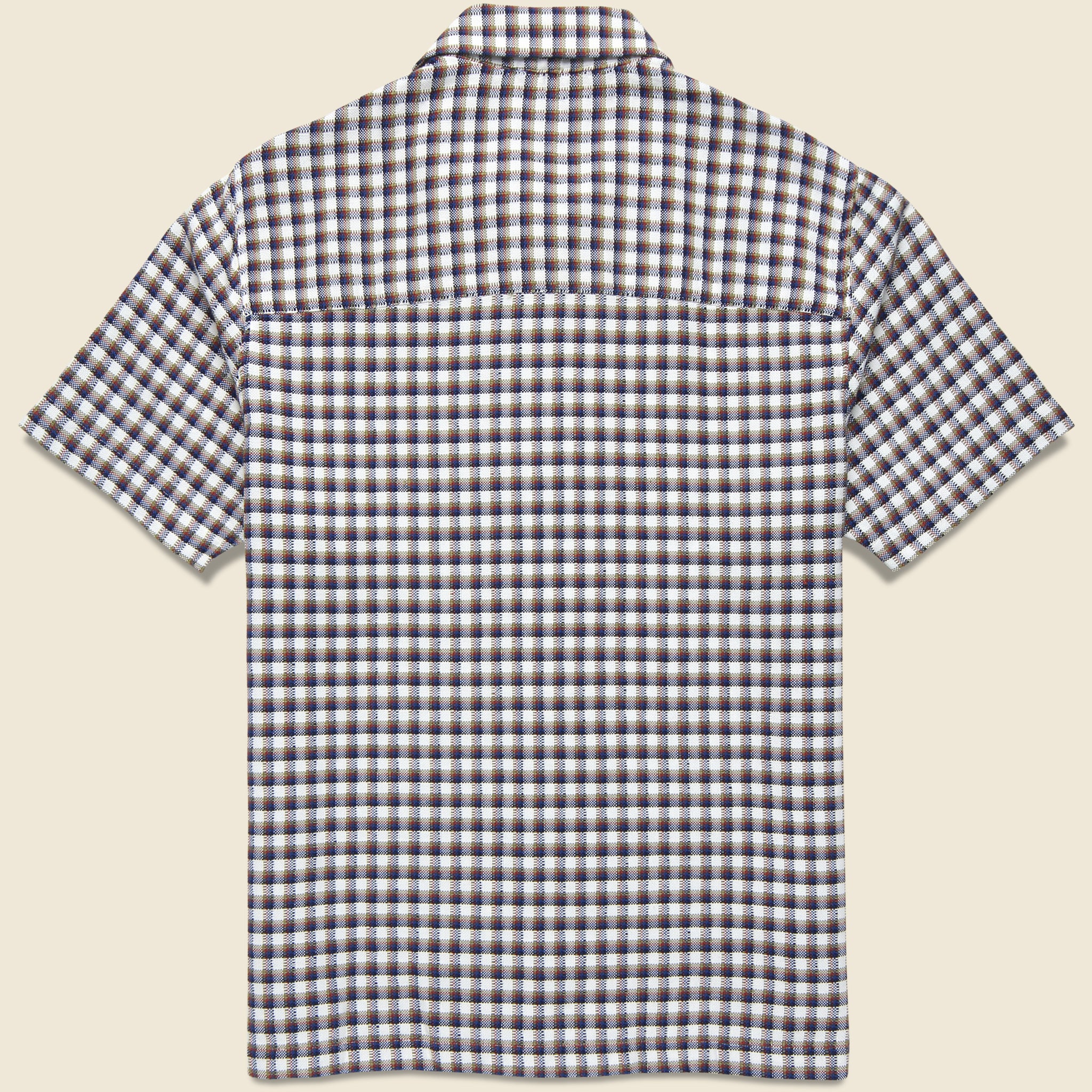 Busey Shirt - White Dobby Check - Far Afield - STAG Provisions - Tops - S/S Woven - Plaid