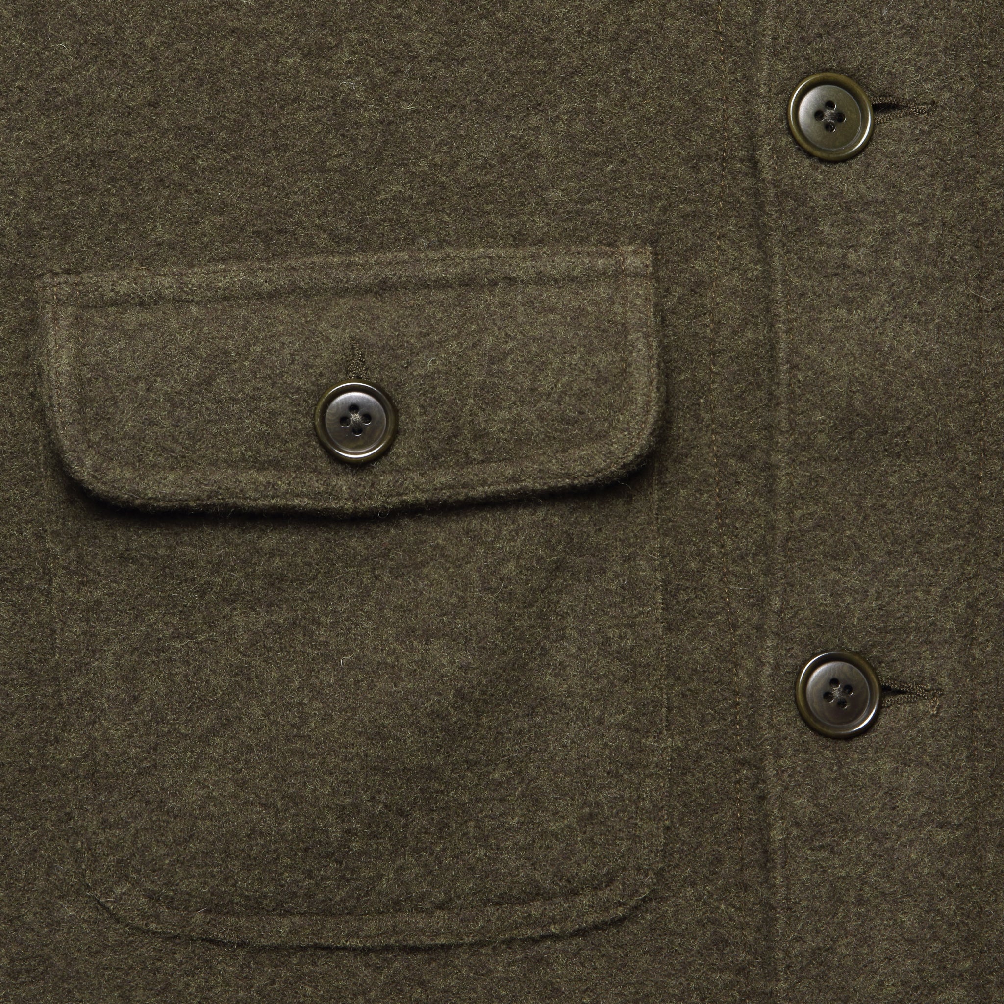 Boiled Wool Work Jacket - Heather Olive - Alex Mill - STAG Provisions - Outerwear - Coat / Jacket