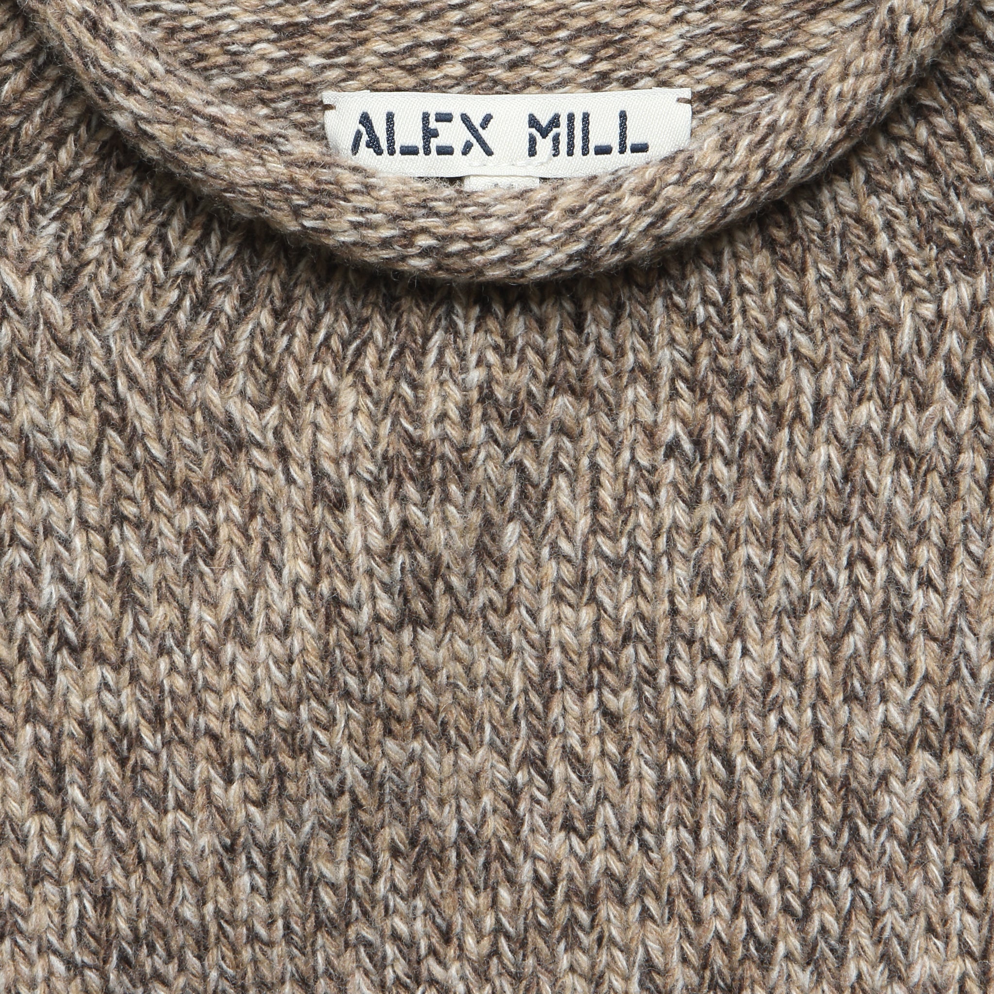 Tweed Roll Neck Sweater - Marled Cedar - Alex Mill - STAG Provisions - Tops - Sweater
