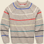 Raglan Striped Crew Sweater - Oatmeal - Alex Mill - STAG Provisions - Tops - Sweater