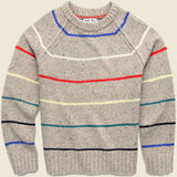 Raglan Striped Crew Sweater - Oatmeal - Alex Mill - STAG Provisions - Tops - Sweater