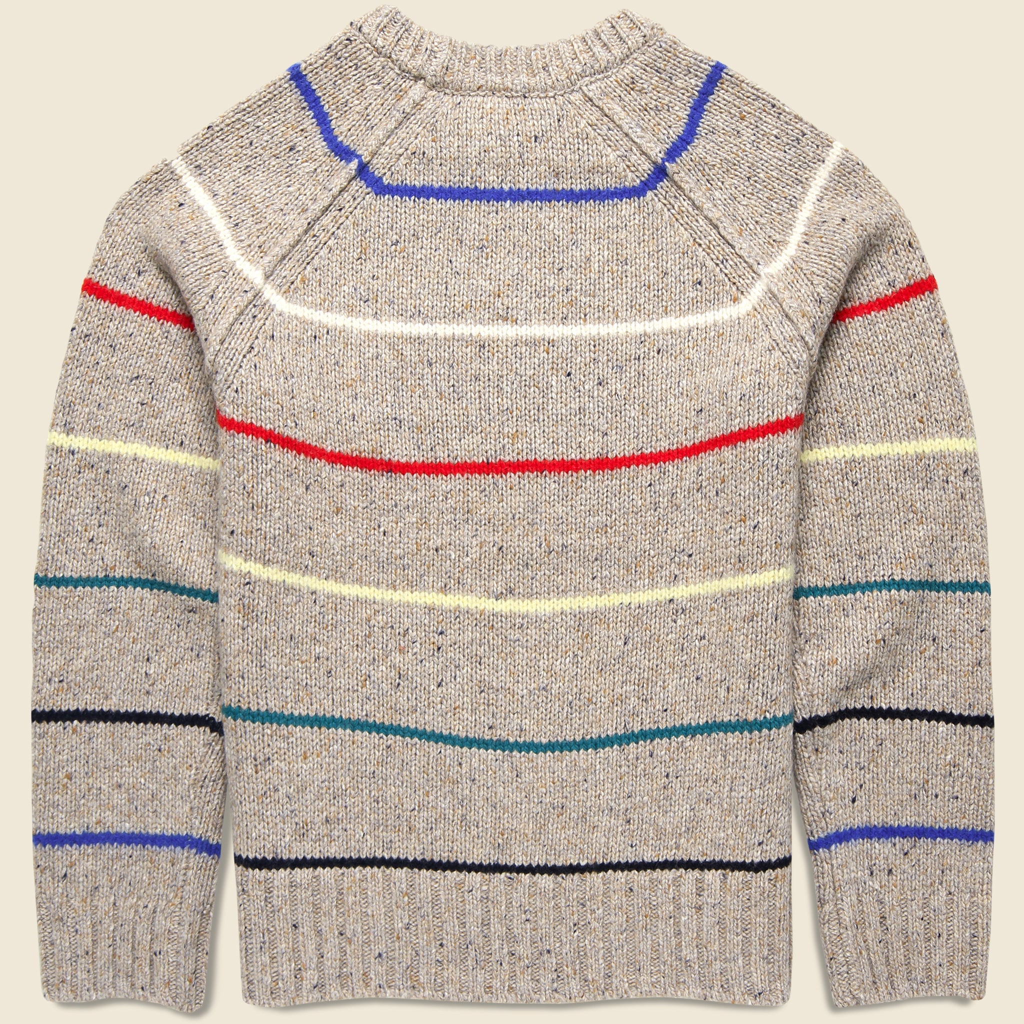 
                          Raglan Striped Crew Sweater - Oatmeal - Alex Mill - STAG Provisions - Tops - Sweater
                        
