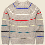 Raglan Striped Crew Sweater - Oatmeal - Alex Mill - STAG Provisions - Tops - Sweater
