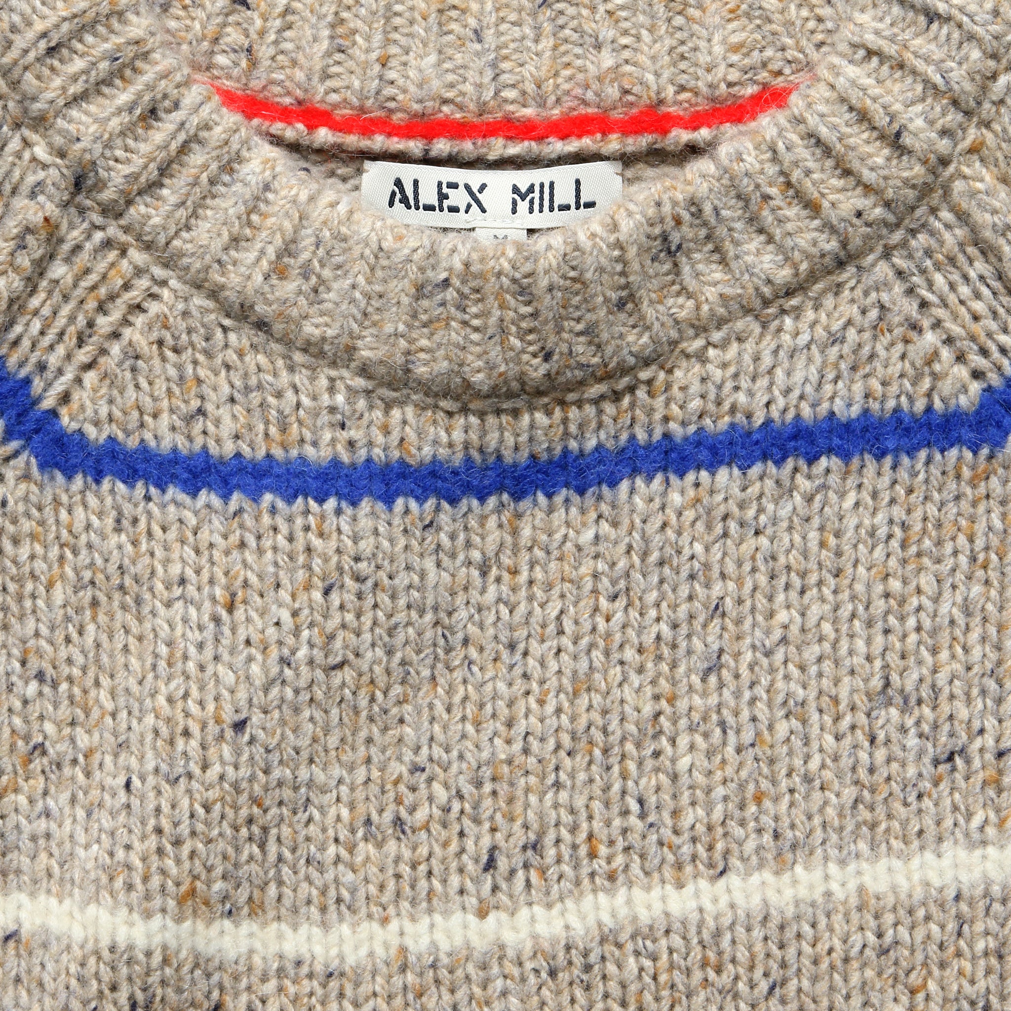 
                          Raglan Striped Crew Sweater - Oatmeal - Alex Mill - STAG Provisions - Tops - Sweater
                        