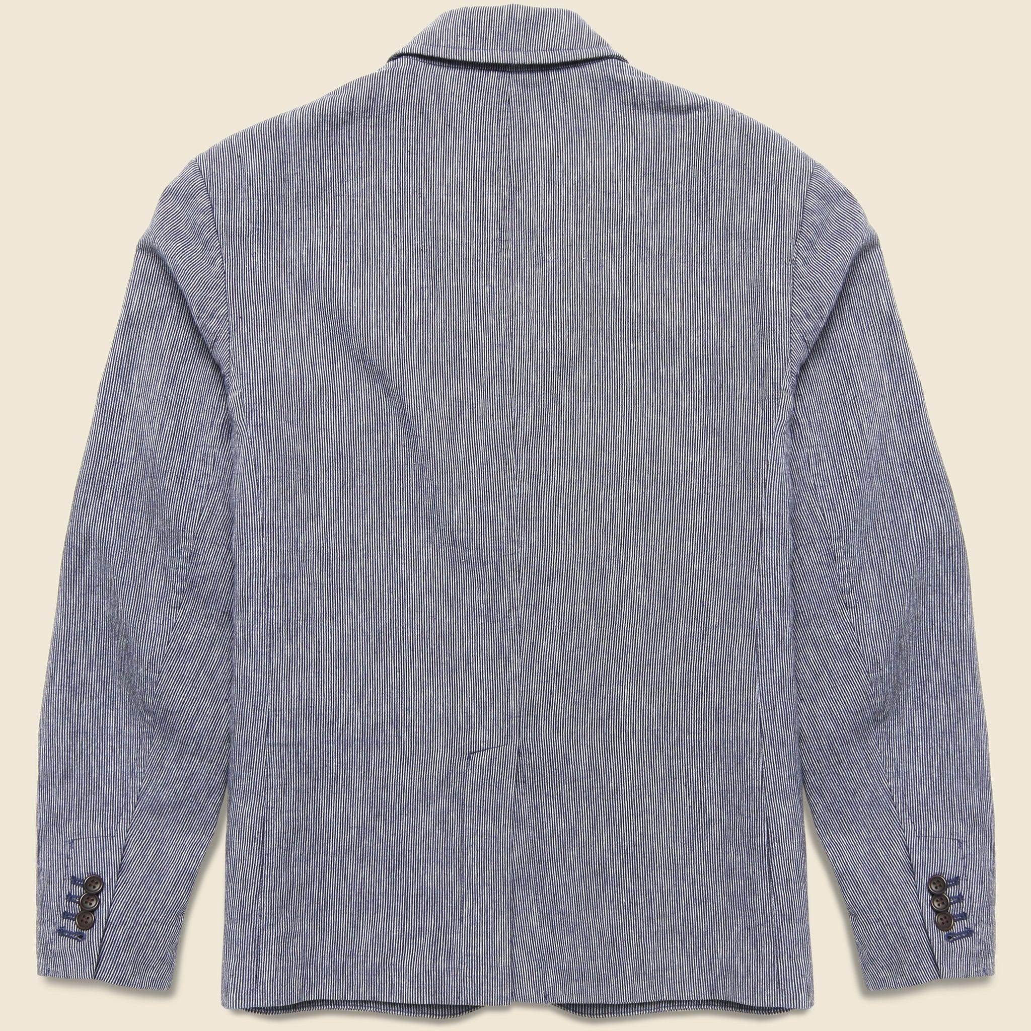 Striped Cotton Linen Mercer Blazer - Navy/Blue/Ivory - Alex Mill - STAG Provisions - Suiting - Sport Coat