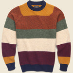 Multi Stripe 5G Crewneck Sweater - Navy - BEAMS+ - STAG Provisions - Tops - Sweater