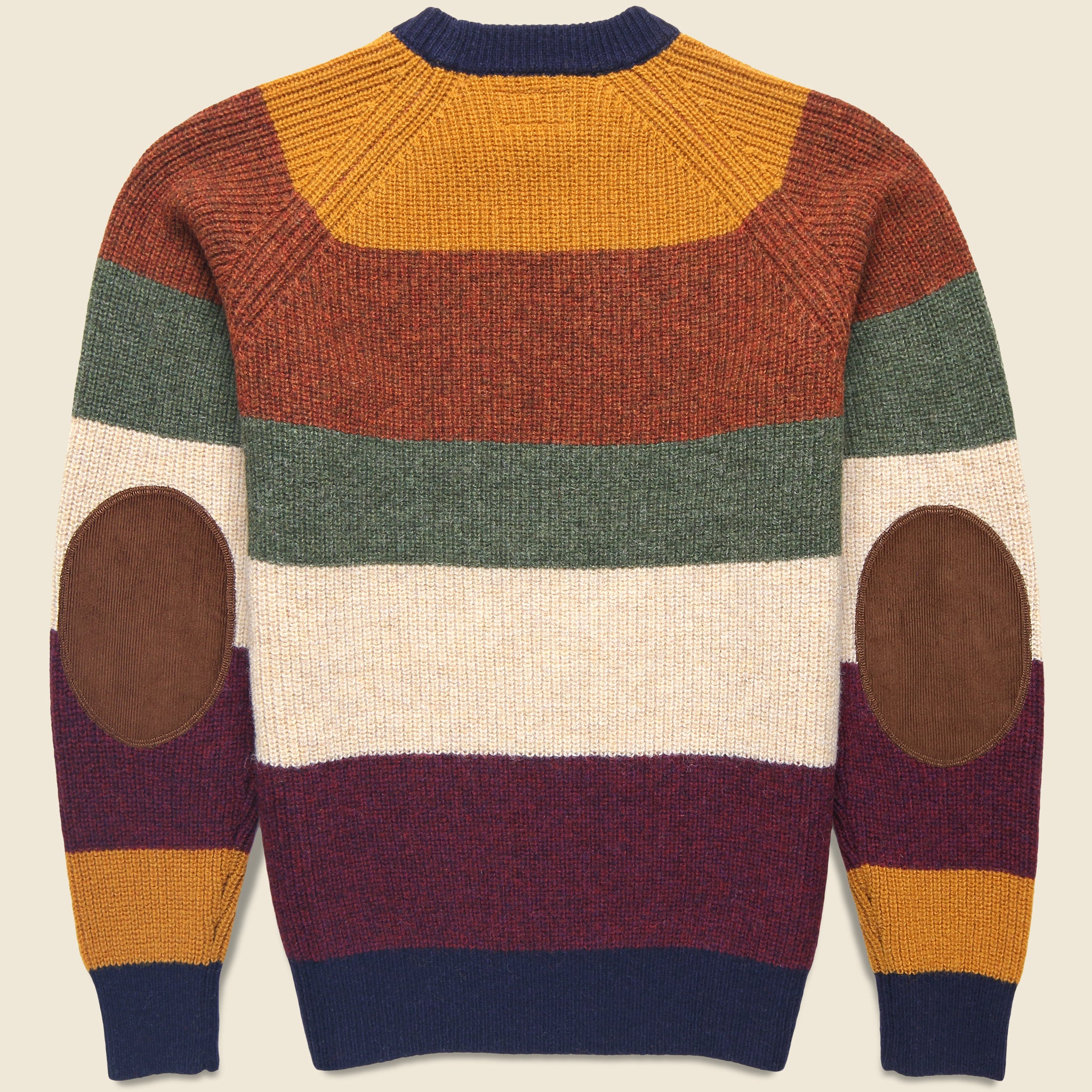 
                          Multi Stripe 5G Crewneck Sweater - Navy - BEAMS+ - STAG Provisions - Tops - Sweater
                        