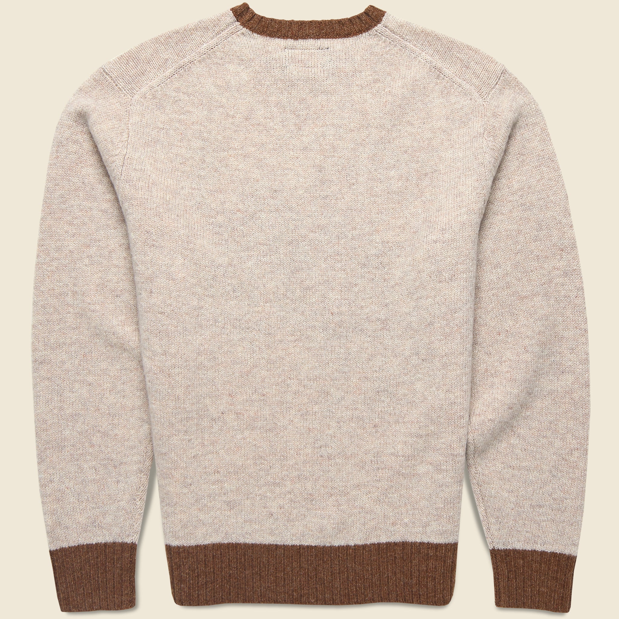 Intarsia Cowboy Crewneck Sweater - Beige - BEAMS+ - STAG Provisions - Tops - Sweater