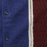 Striped Knit Polo - Blue - BEAMS+ - STAG Provisions - Tops - Sweater