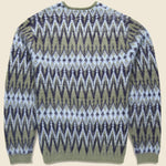 Jacquard Chevron Cardigan - Green - BEAMS+ - STAG Provisions - Tops - Sweater