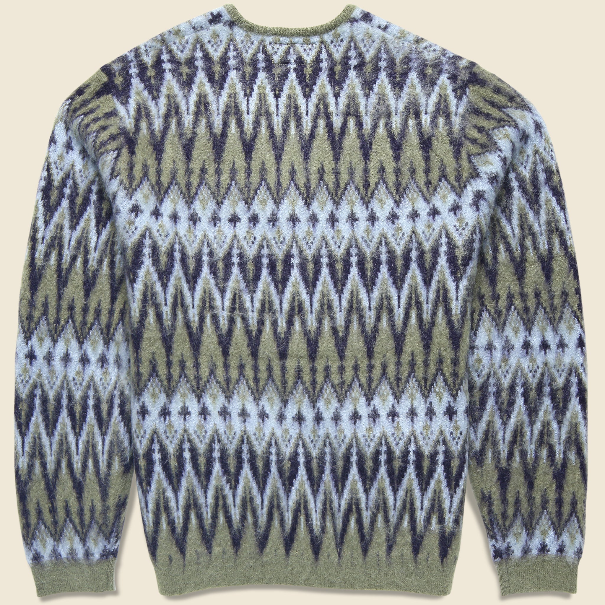 Jacquard Chevron Cardigan - Green - BEAMS+ - STAG Provisions - Tops - Sweater