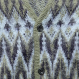 Jacquard Chevron Cardigan - Green - BEAMS+ - STAG Provisions - Tops - Sweater