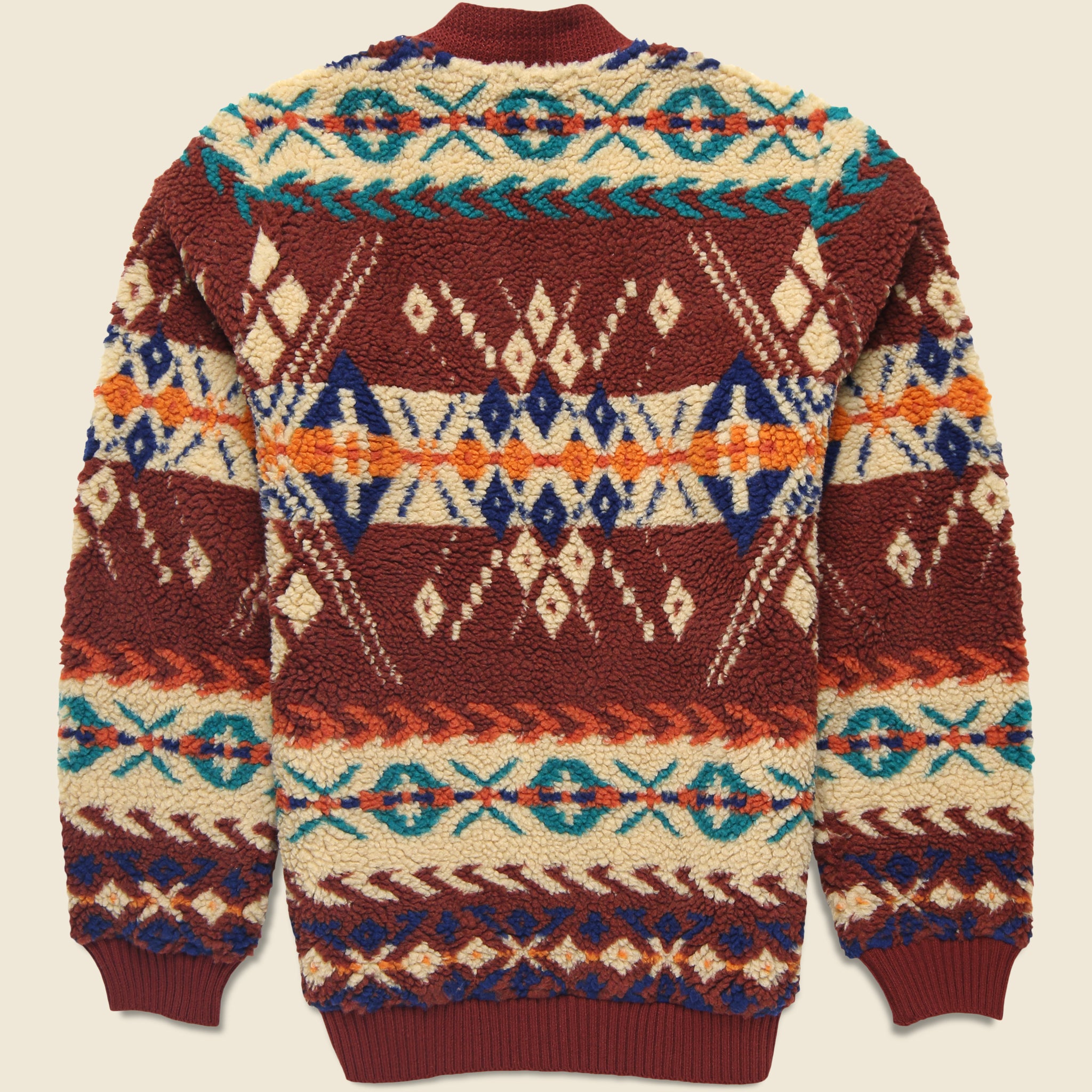 
                          Boa Jacquard Cardigan - Brown - BEAMS+ - STAG Provisions - Tops - Sweater
                        