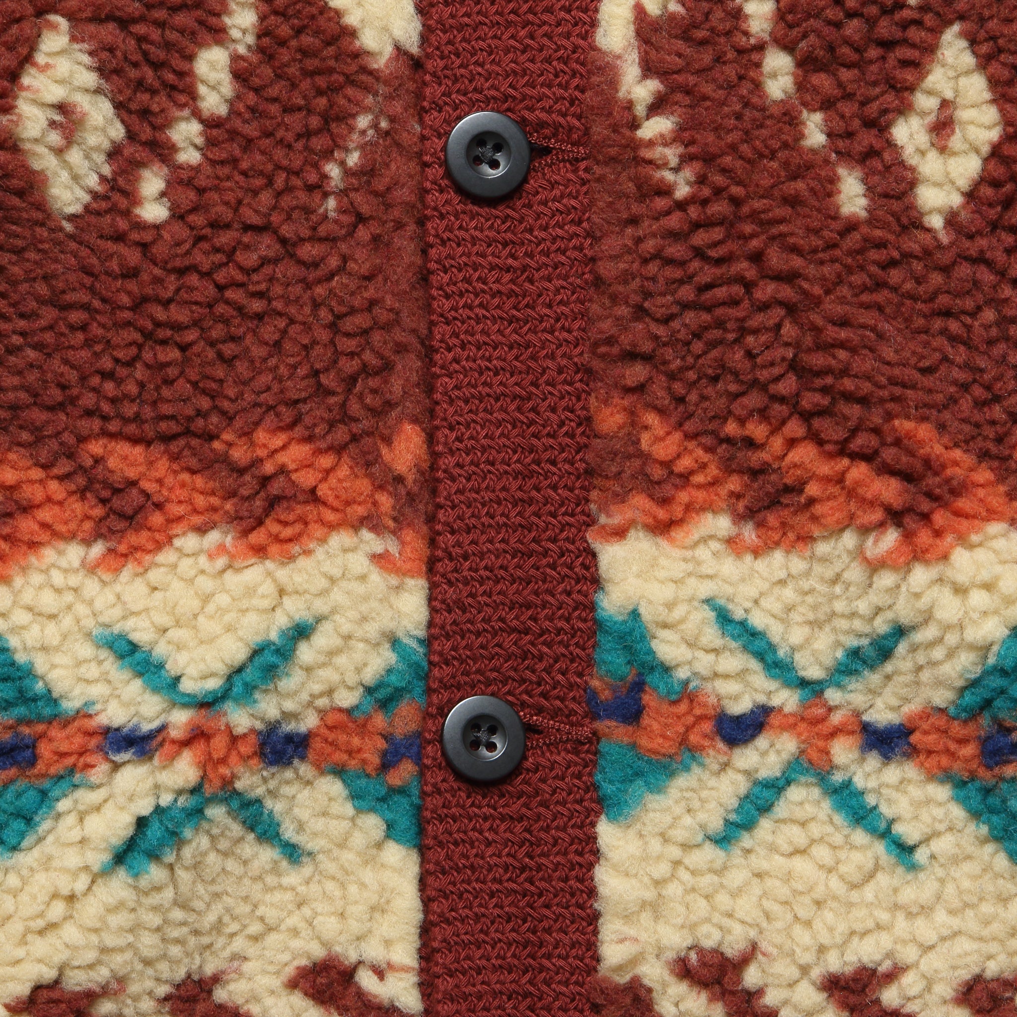 Boa Jacquard Cardigan - Brown - BEAMS+ - STAG Provisions - Tops - Sweater