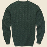 Cable Crewneck Sweater - Green - BEAMS+ - STAG Provisions - Tops - Sweater