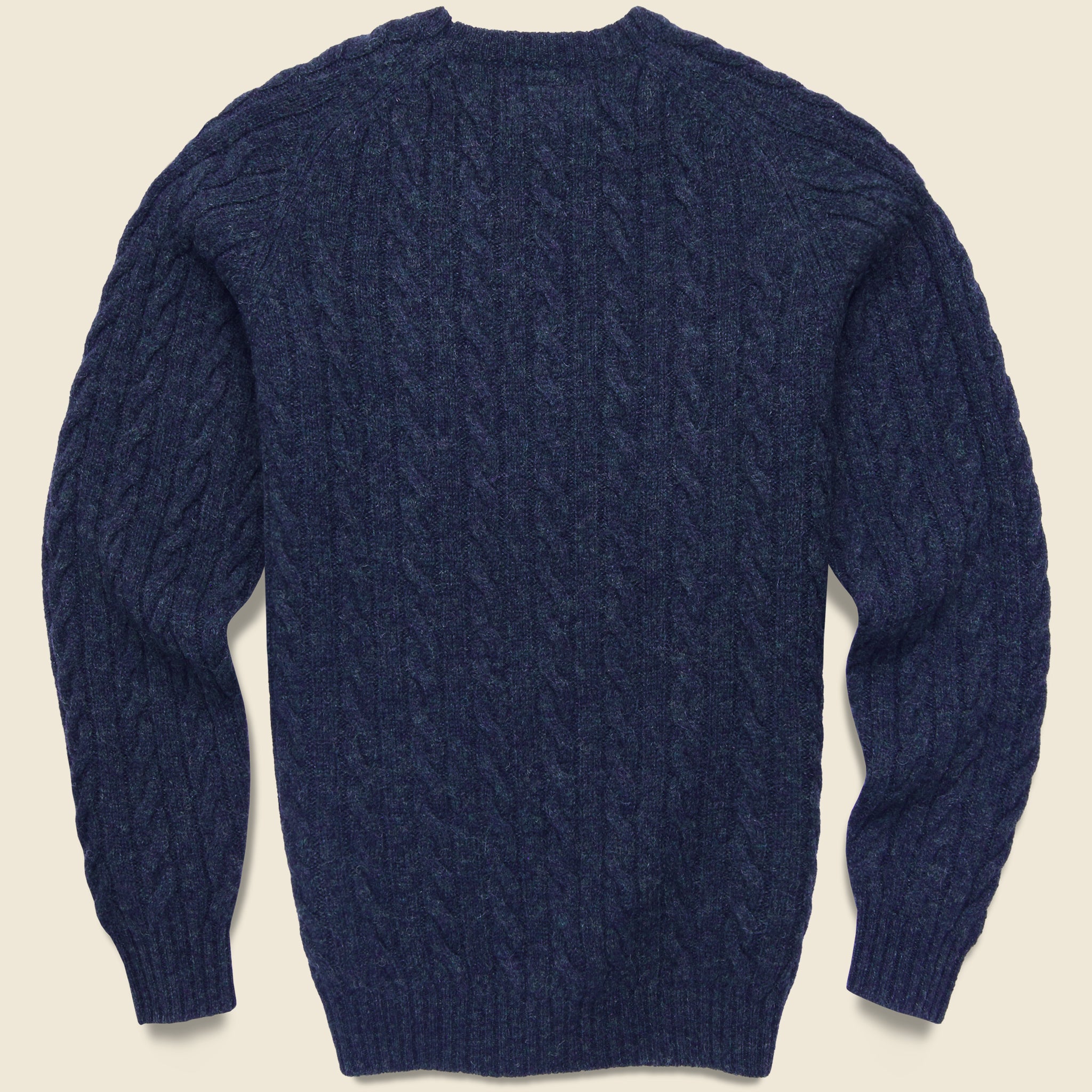
                          Cable Crewneck Sweater - Navy - BEAMS+ - STAG Provisions - Tops - Sweater
                        