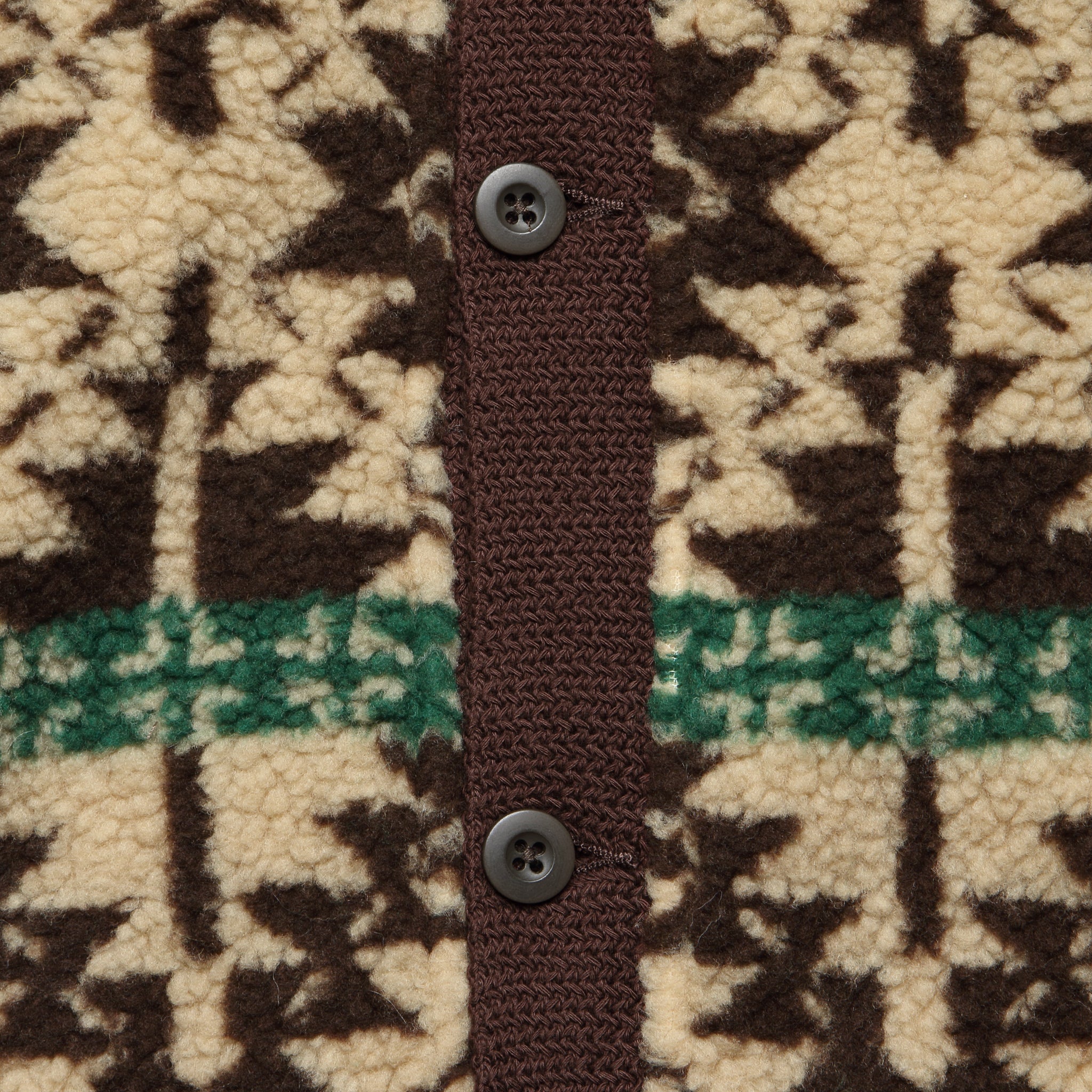 Boa Jacquard Cardigan - Brown - BEAMS+ - STAG Provisions - Tops - Sweater