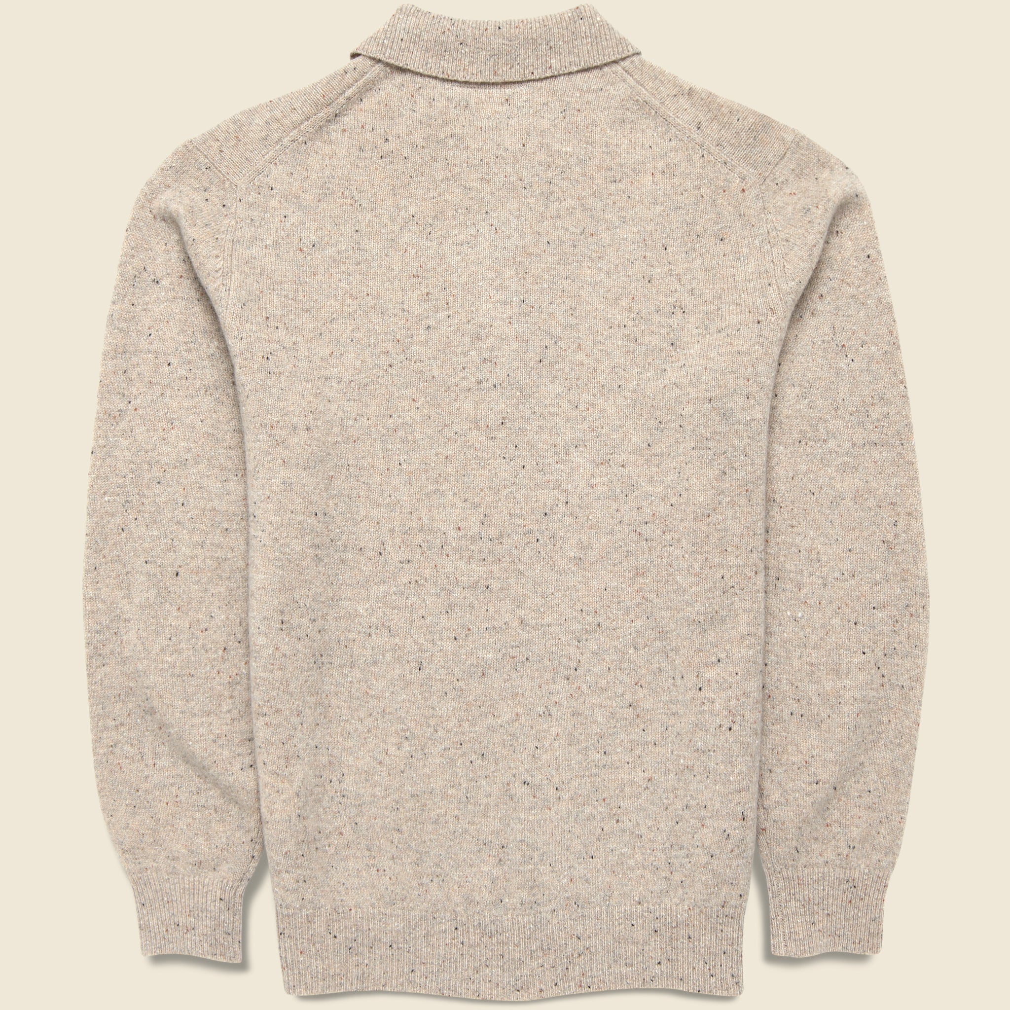 Knit Polo - Beige - BEAMS+ - STAG Provisions - Tops - Sweater