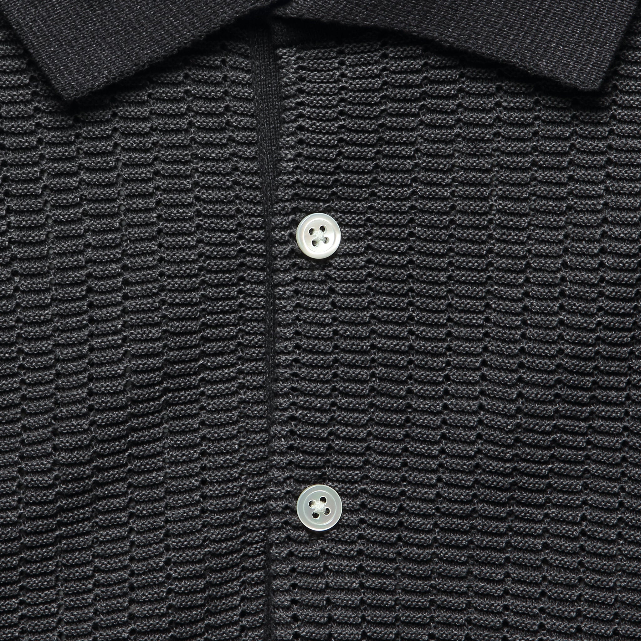 Washi Knit Polo - Black - BEAMS+ - STAG Provisions - Tops - S/S Knit