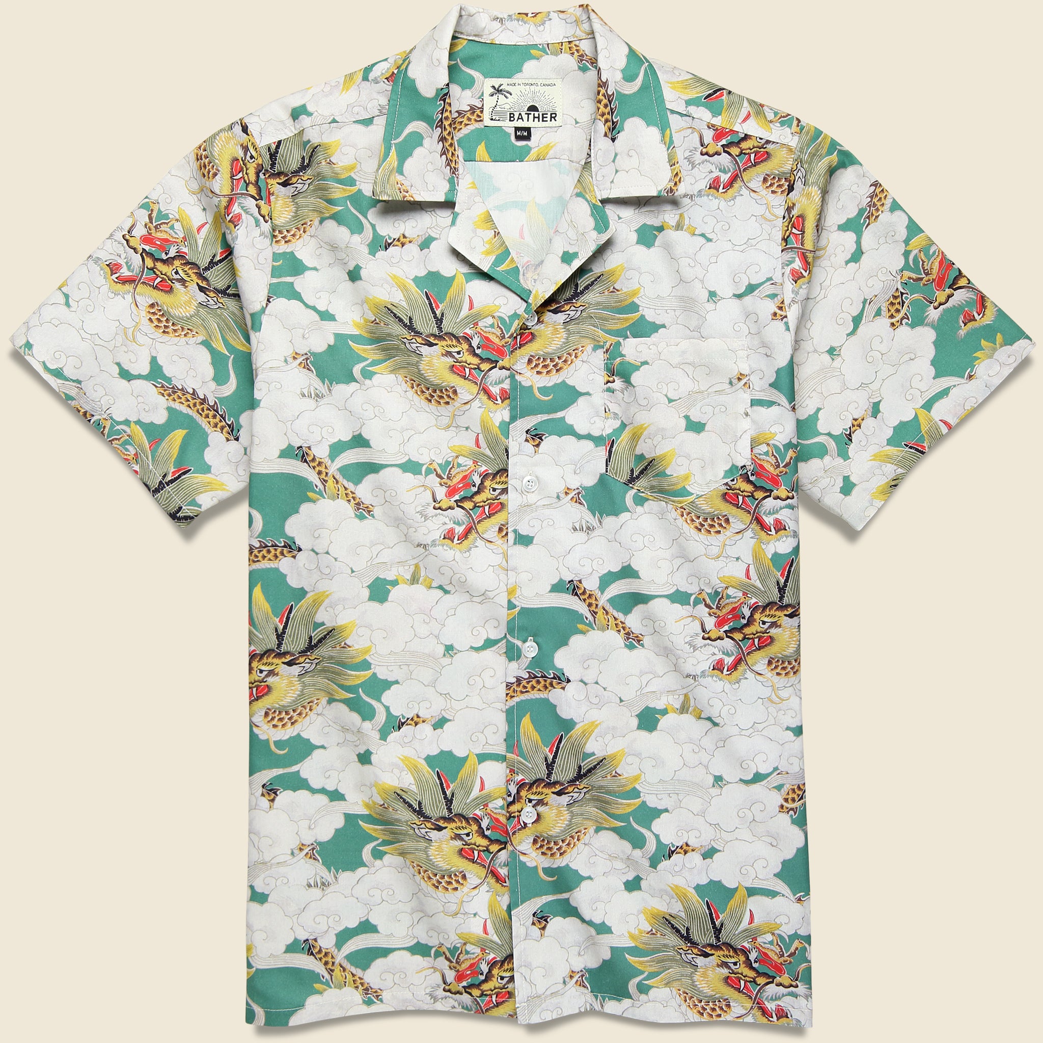 Above the Clouds Camp Shirt - Green - Bather - STAG Provisions - Tops - S/S Woven - Other Pattern