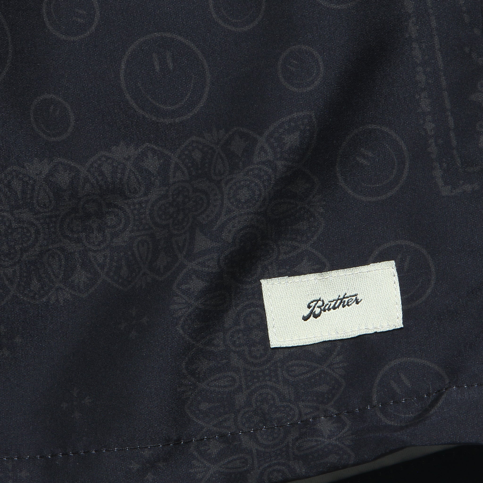 5.5" Tonal Bandana Stripe Swim Trunks - Black - Bather - STAG Provisions - Shorts - Swim