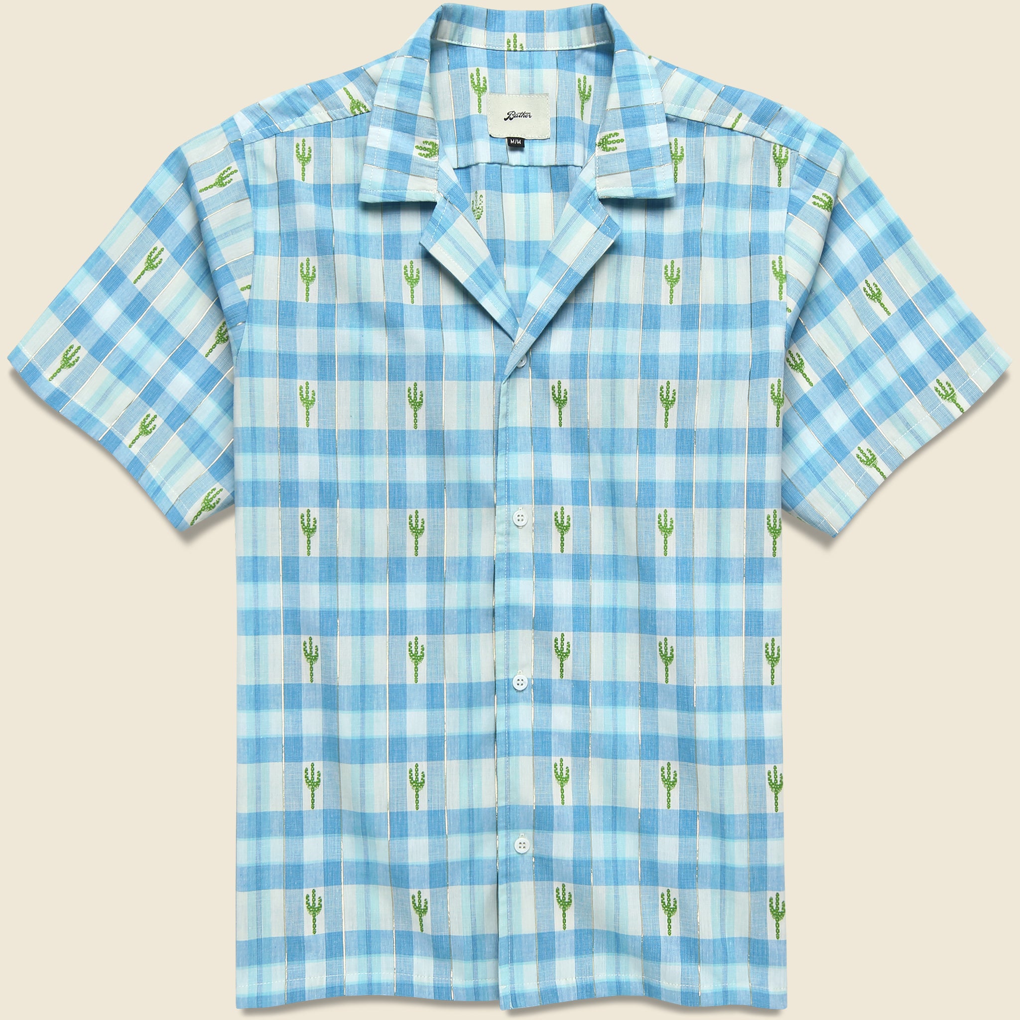 Cactus Camp Shirt - Blue - Bather - STAG Provisions - Tops - S/S Woven - Other Pattern