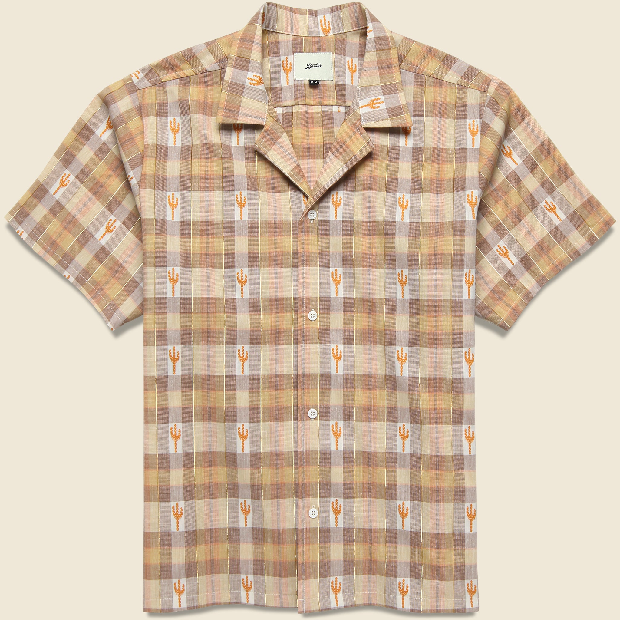 Cactus Camp Shirt - Brown - Bather - STAG Provisions - Tops - S/S Woven - Other Pattern