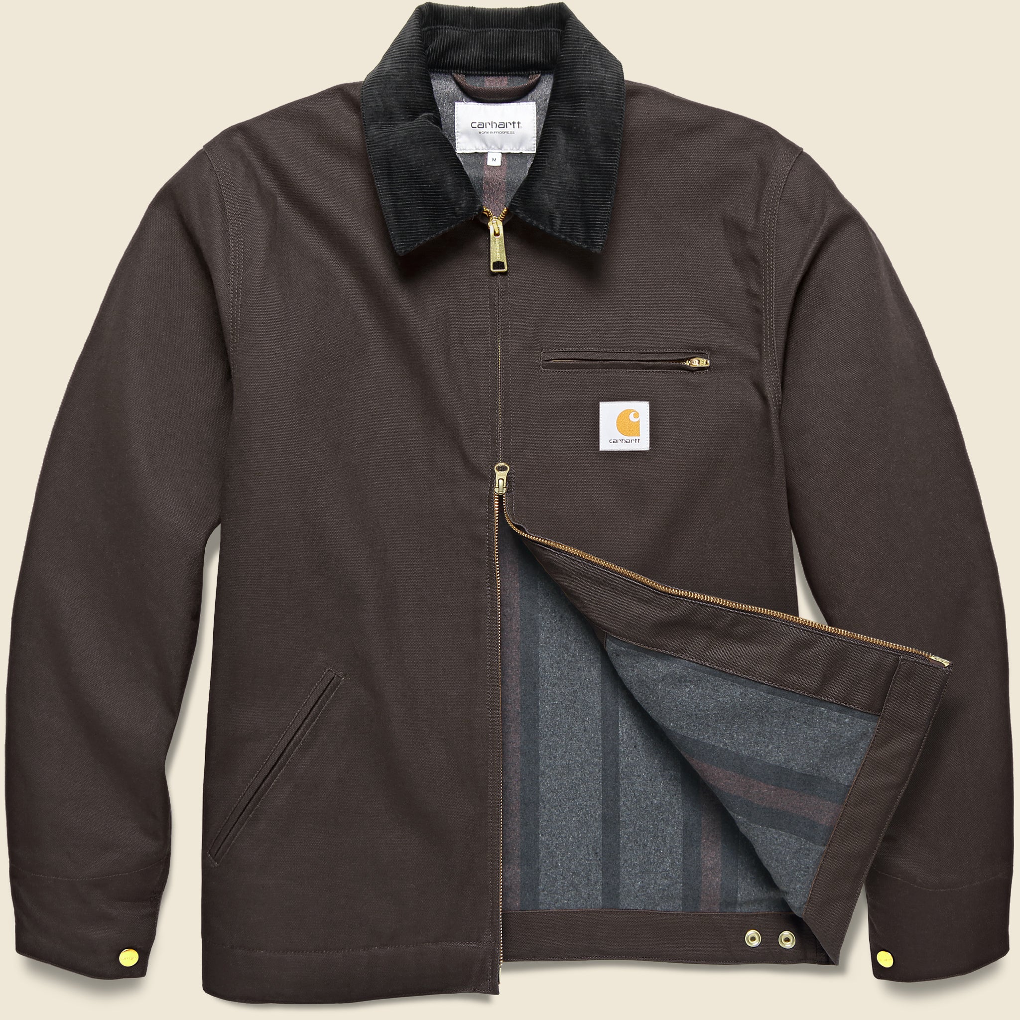 
                          Blanket Lined Detroit Jacket - Tobacco/Black - Carhartt WIP - STAG Provisions - Outerwear - Coat / Jacket
                        