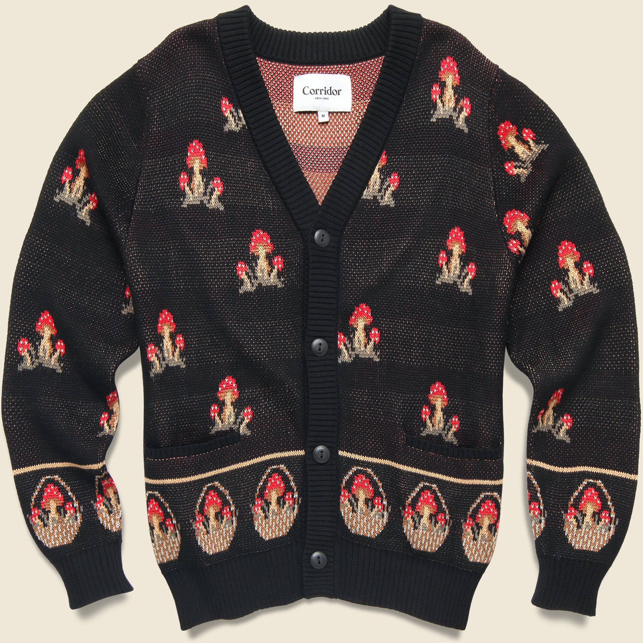 Mushroom K12 Cardigan - Black - Corridor - STAG Provisions - Tops - Sweater
