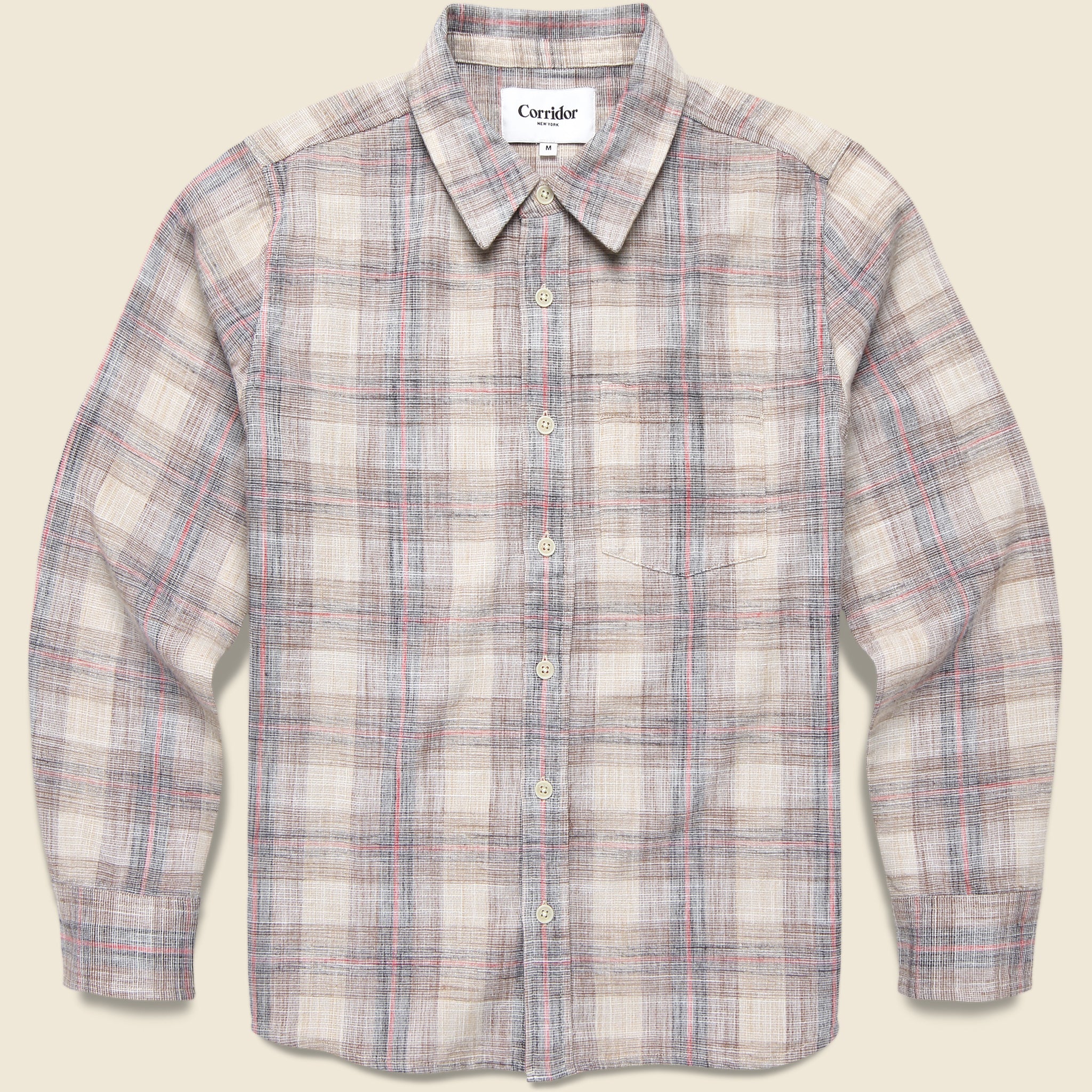Rosewood Plaid Shirt - Natural - Corridor - STAG Provisions - Tops - L/S Woven - Plaid