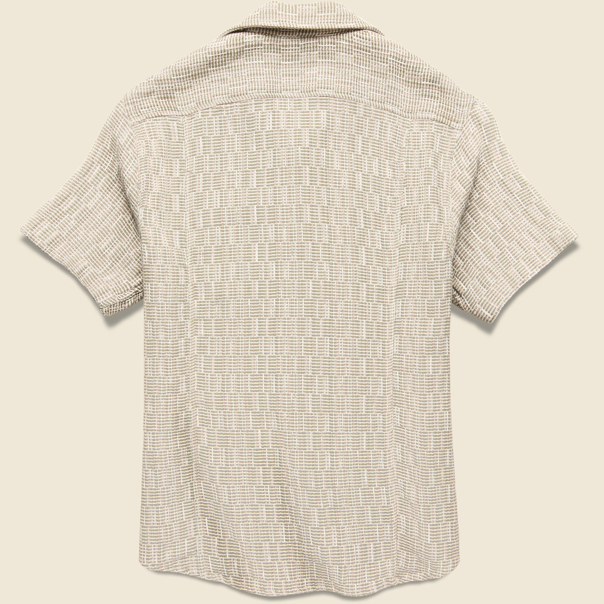 Rainbow Weave Camp Shirt - Natural - Corridor - STAG Provisions - Tops - S/S Woven - Other Pattern
