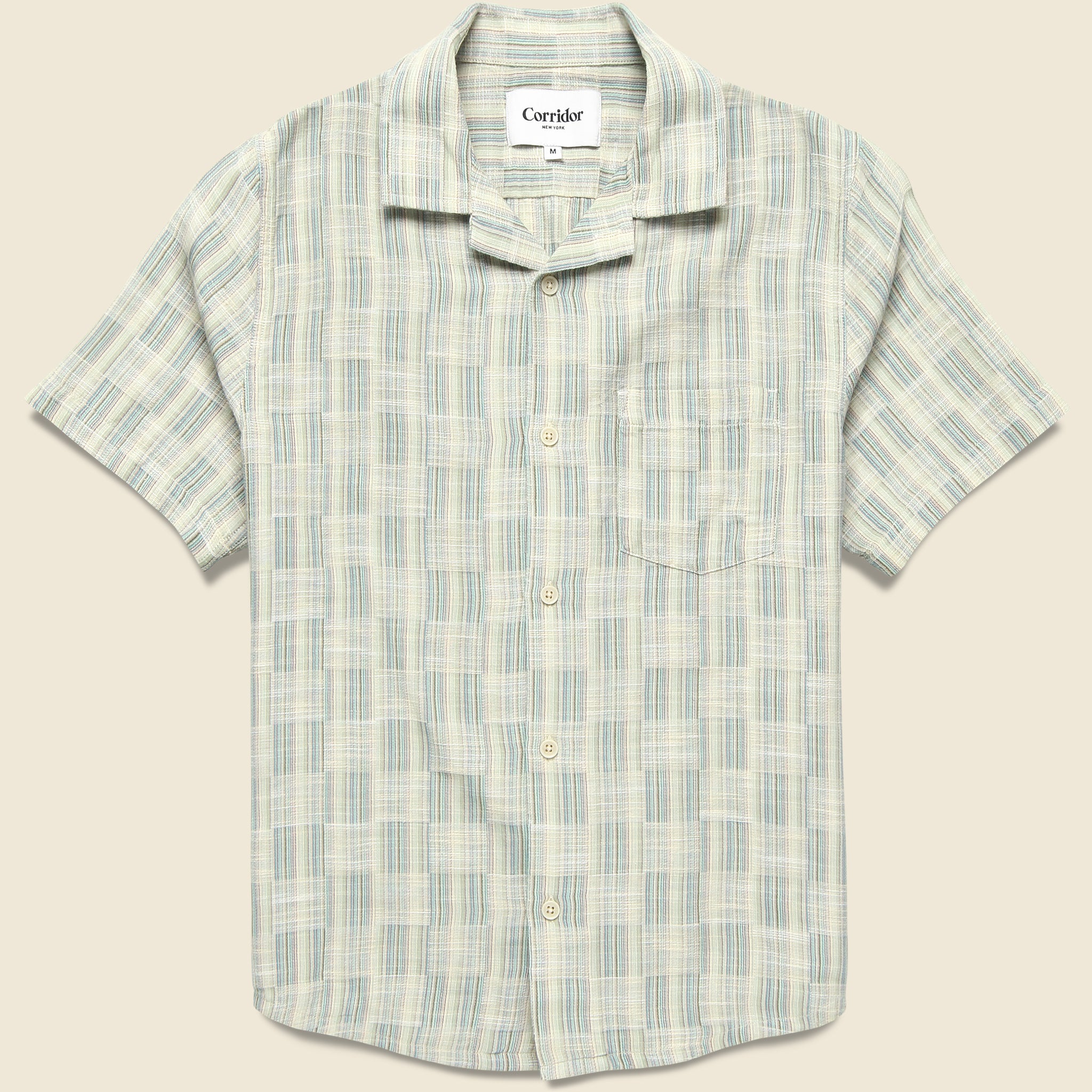 Check Jacquard Shirt - Blue - Corridor - STAG Provisions - Tops - S/S Woven - Other Pattern