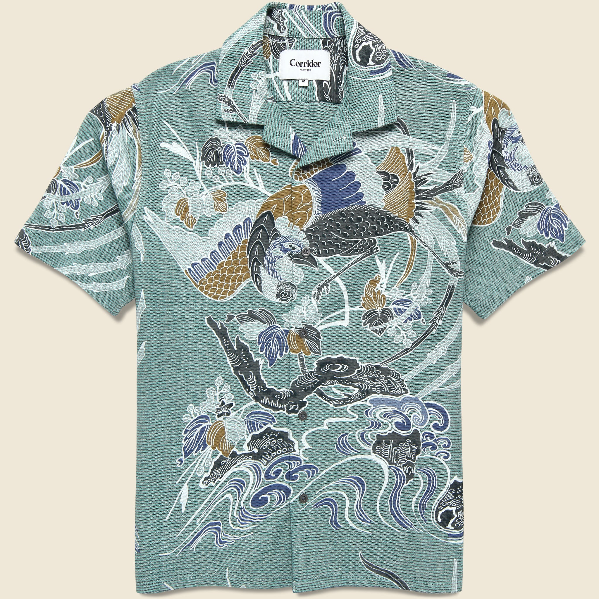 Kenji Camp Shirt - Green - Corridor - STAG Provisions - Tops - S/S Woven - Other Pattern