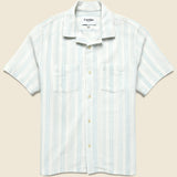 Skip Stripe Camp Shirt - Natural - Corridor - STAG Provisions - Tops - S/S Woven - Stripe