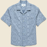 Diamond Jacquard Camp Shirt - Multi - Corridor - STAG Provisions - Tops - S/S Woven - Other Pattern