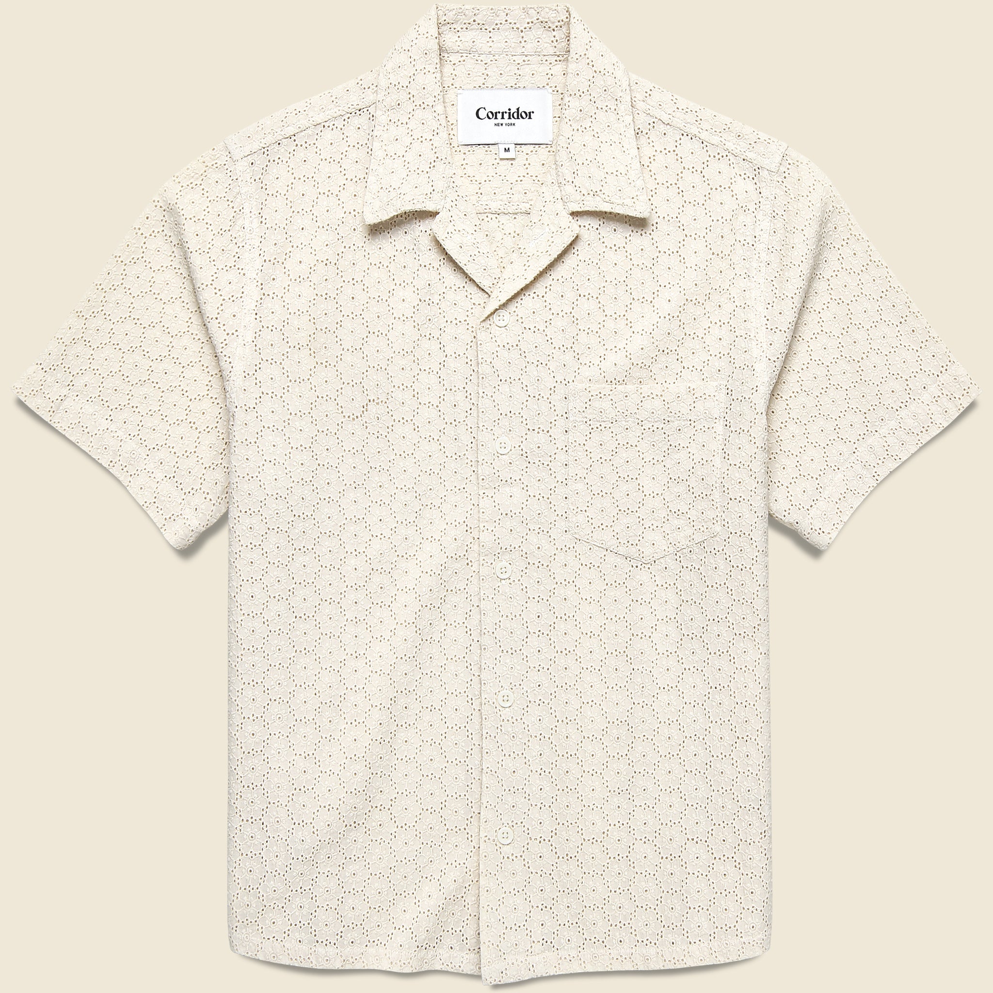 Floral Eyelet Shirt - Natural