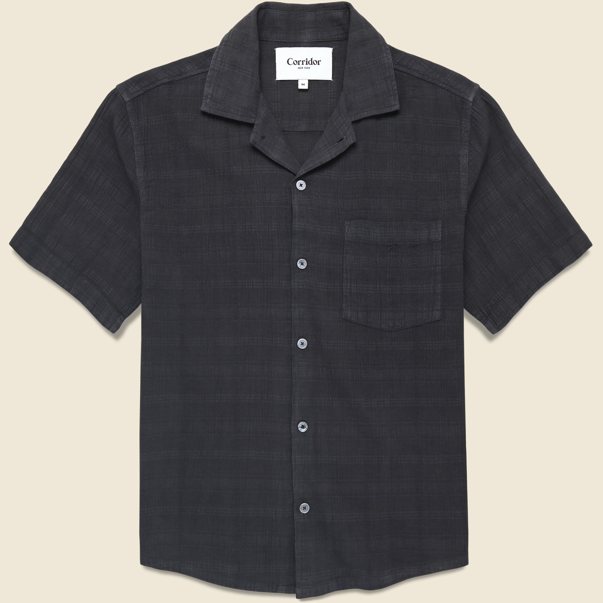 Washed Dobby Shirt - Black