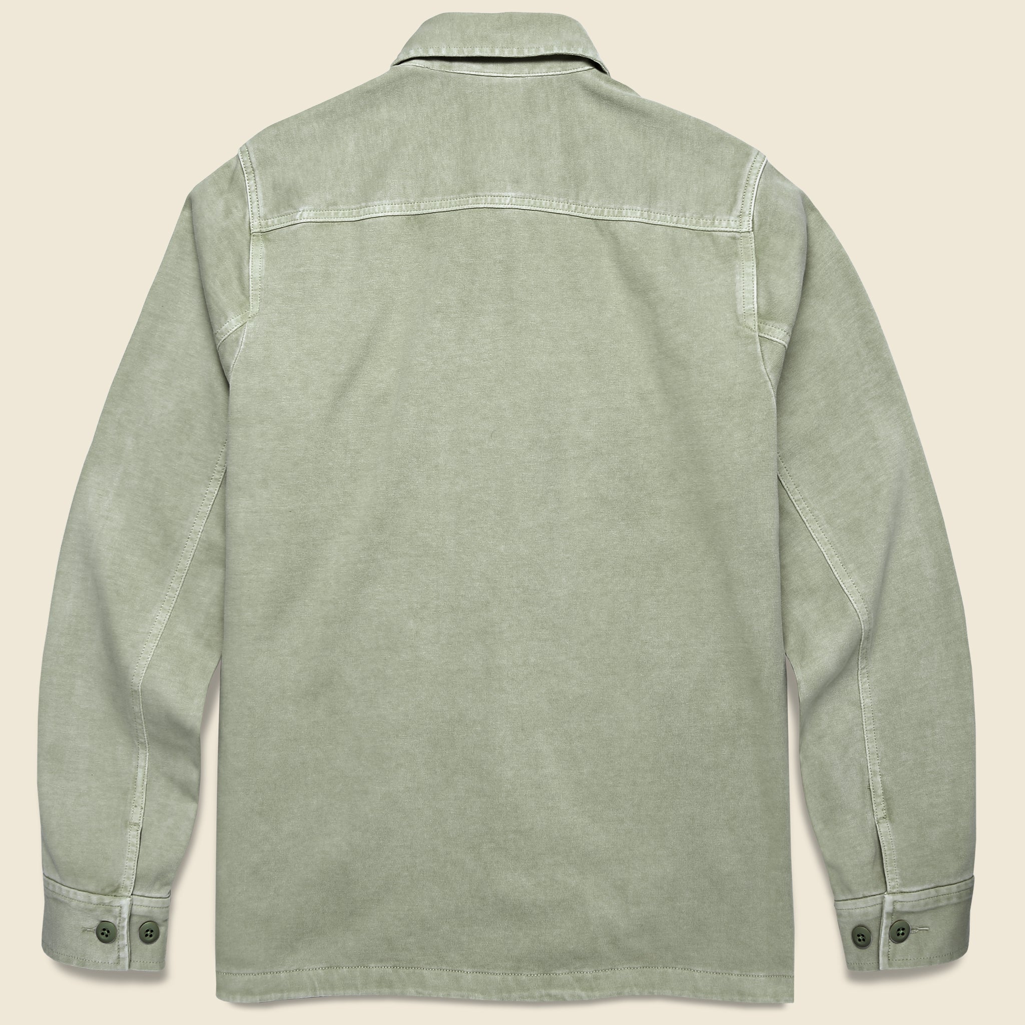 Jersey Shirt Jacket - Surplus Olive - Faherty - STAG Provisions - Outerwear - Shirt Jacket