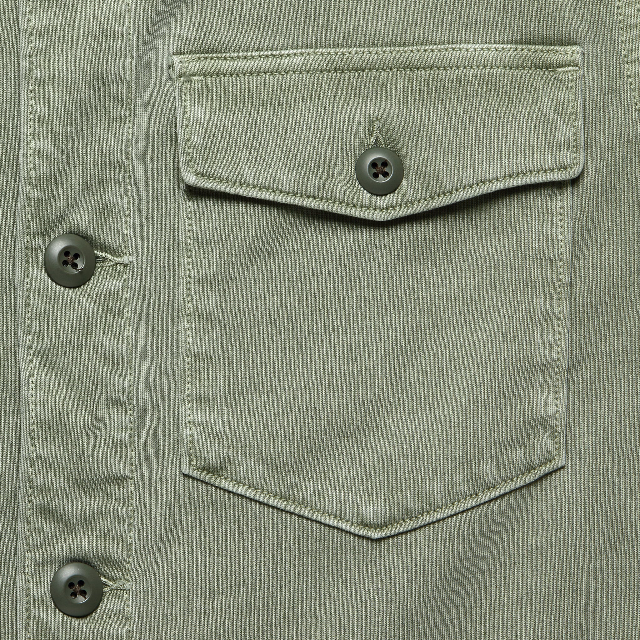Jersey Shirt Jacket - Surplus Olive - Faherty - STAG Provisions - Outerwear - Shirt Jacket