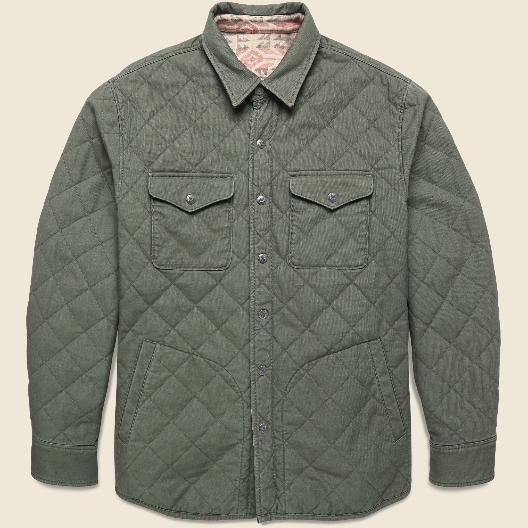 Thunder Voice Eagle Reversible Bondi Jacket - Pinyon Ridge Green - Faherty - STAG Provisions - Outerwear - Coat / Jacket