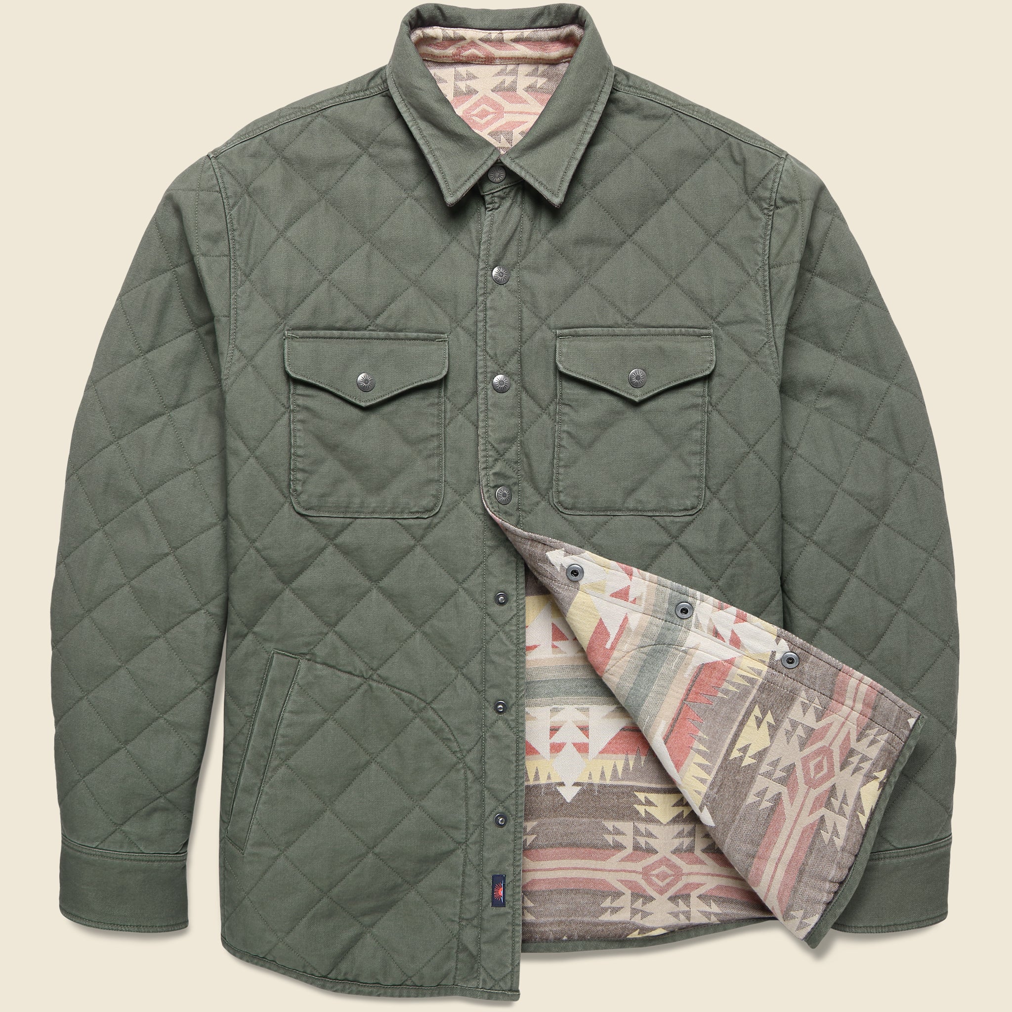 Thunder Voice Eagle Reversible Bondi Jacket - Pinyon Ridge Green - Faherty - STAG Provisions - Outerwear - Coat / Jacket