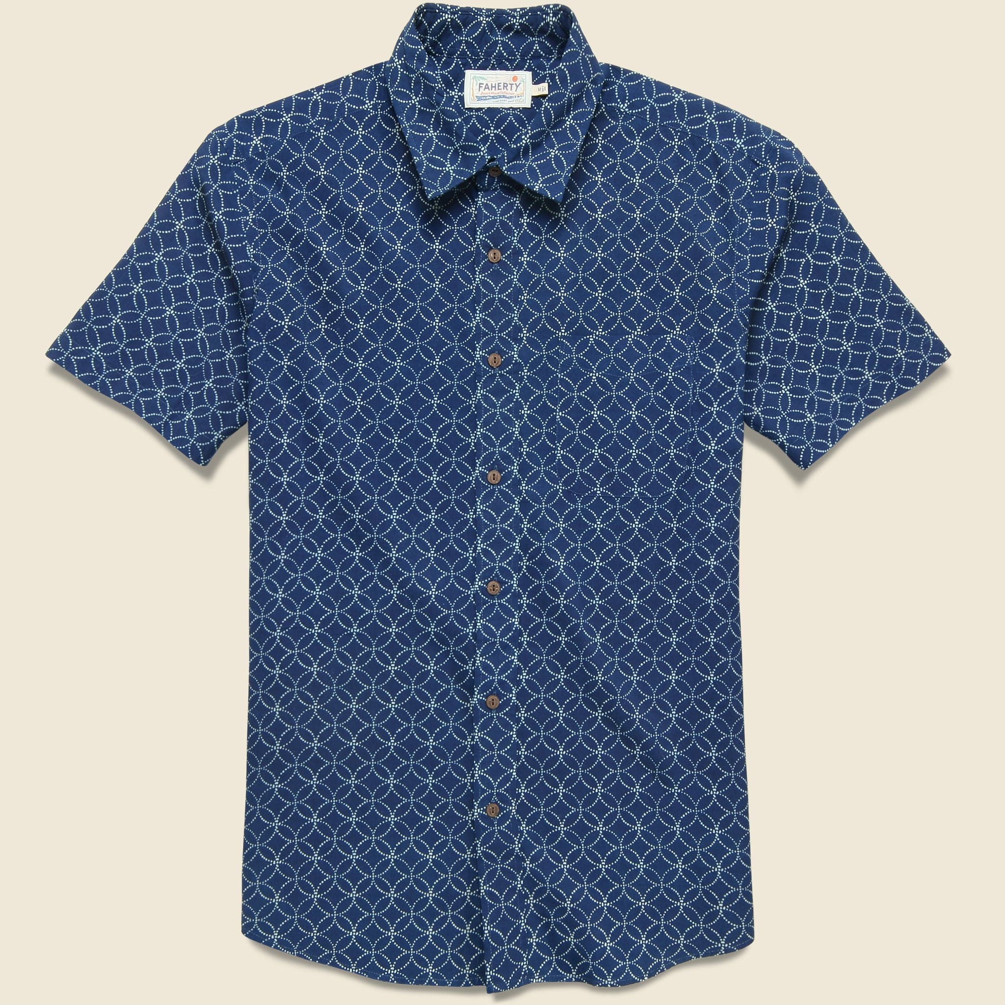 Tropical Cotton Shirt - Moonlight Batik - Faherty - STAG Provisions - Tops - S/S Woven - Other Pattern
