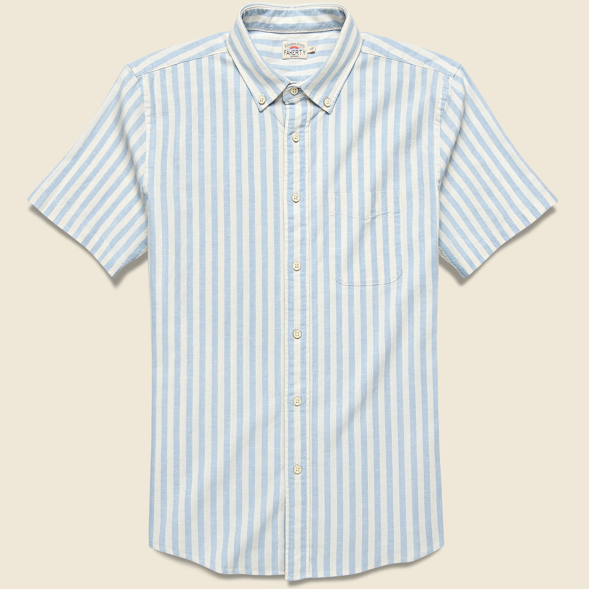 Breeze Shirt - Sky Shell Stripe - Faherty - STAG Provisions - Tops - S/S Woven - Stripe