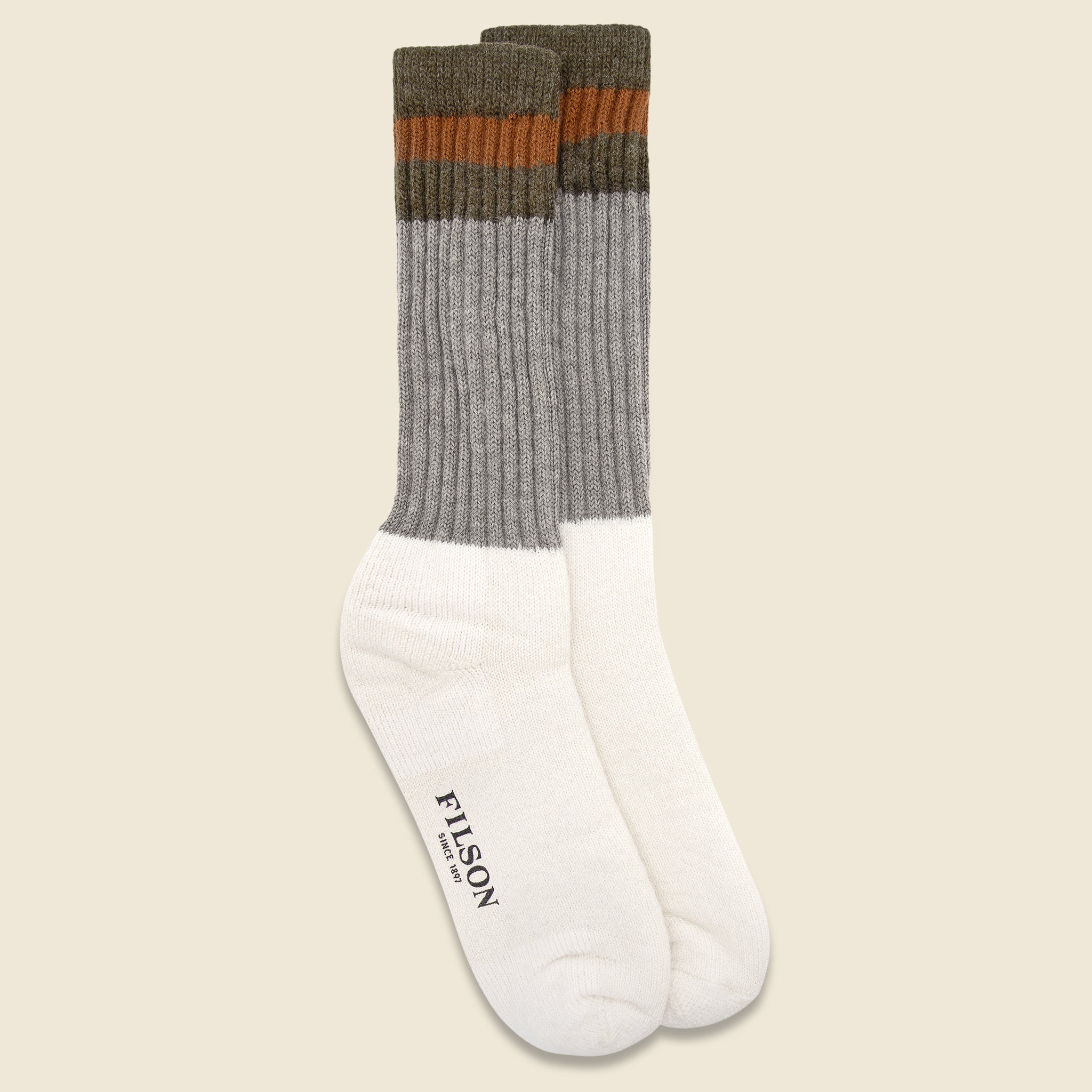 1970s Logger Thermal Sock - Green/Brown - Filson - STAG Provisions - Accessories - Socks