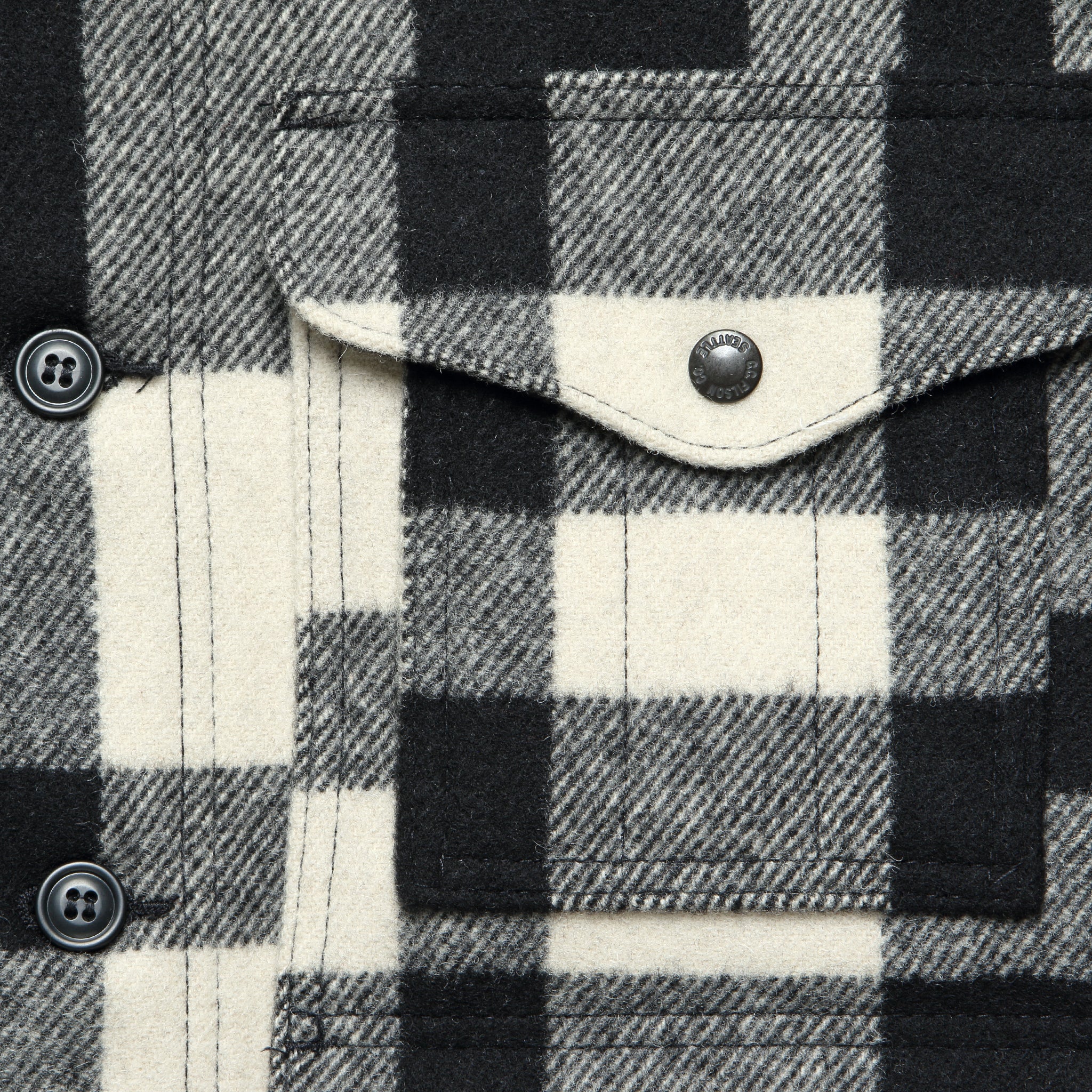 Mackinaw Wool Cruiser Jacket - Natural/Black Heritage Plaid - Filson - STAG Provisions - Outerwear - Coat / Jacket