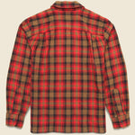 Buckner Wool Camp Shirt - Red Dark Earth/Brown Plaid - Filson - STAG Provisions - Tops - L/S Woven - Plaid