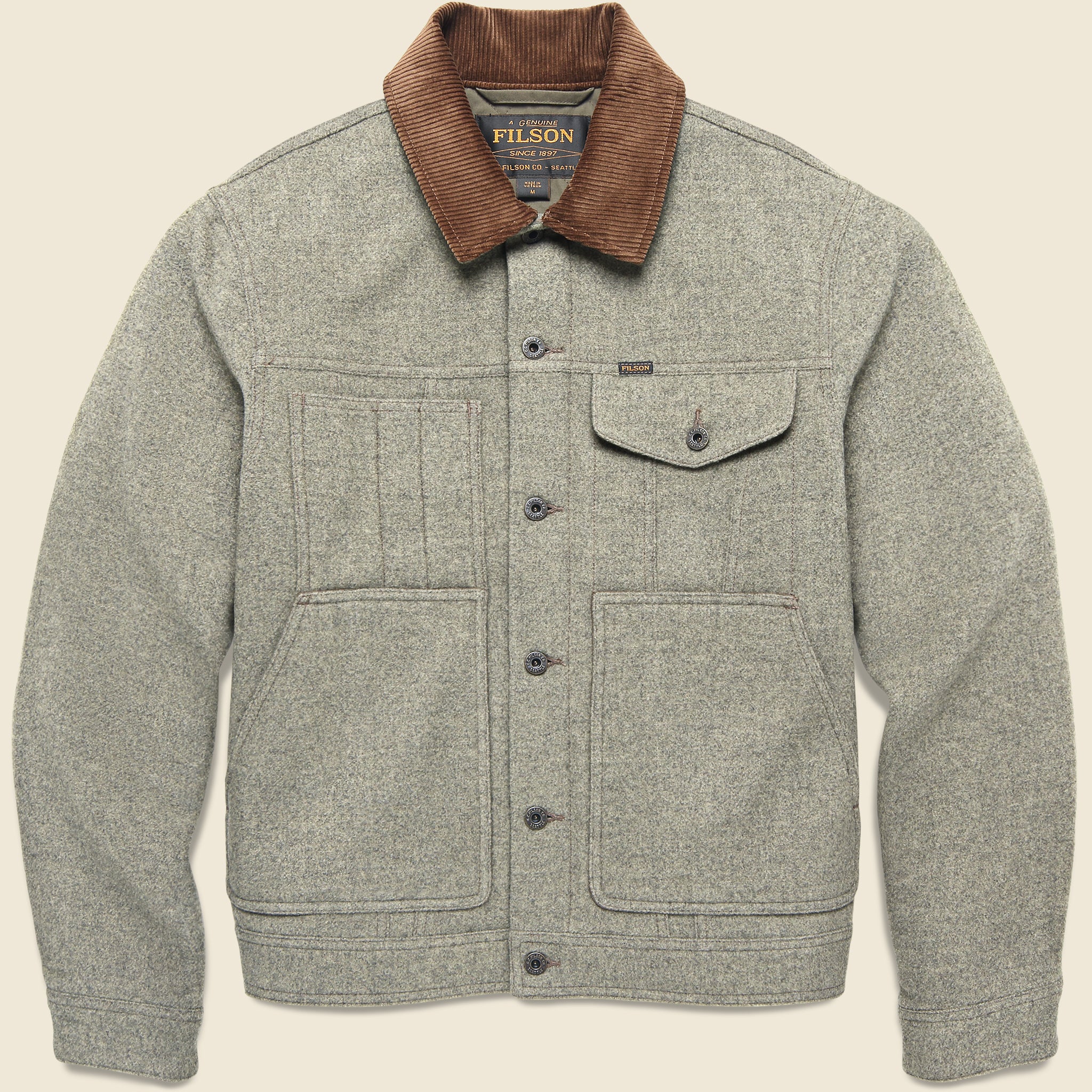 Spokane Insulated Short Cruiser - Heather Grey - Filson - STAG Provisions - Outerwear - Coat / Jacket